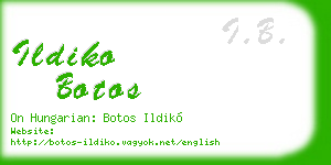 ildiko botos business card